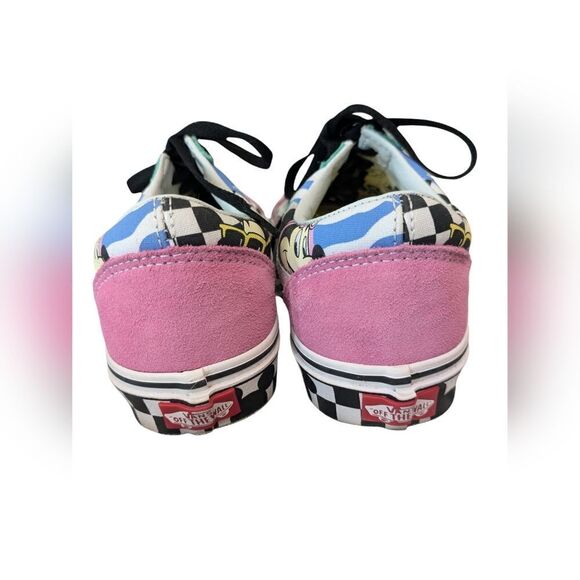 Vans x Disney Old Skool 80s Mickey Pink Teal Checkerboard size 7 - Picture 6 of 7